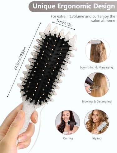 Beige Curl Defining Brush for Curly Hair – Detangling & Styling Brush for Women & Men, Defines 2A to 4C Curls, Reduces Frizz, Perfect for Wet & Dry Hair (Beige) - Image 6