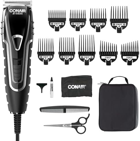 Conair Barber Haircut Clippers - Hair Trimmer - 16-Piece Haircut Kit by conair