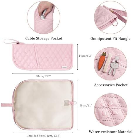 Lexeeco Hot Hair Tools Organizer Bag with Heat Resistant Mat 2 in 1 Pouch - Image 4