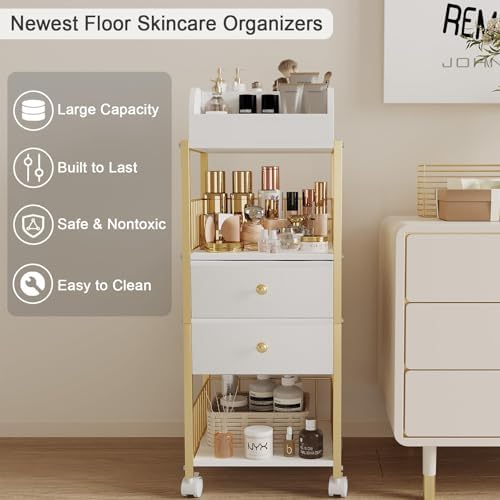 Makeup Organizer Storage Cart with Drawers Large Skincare organizers - Image 5