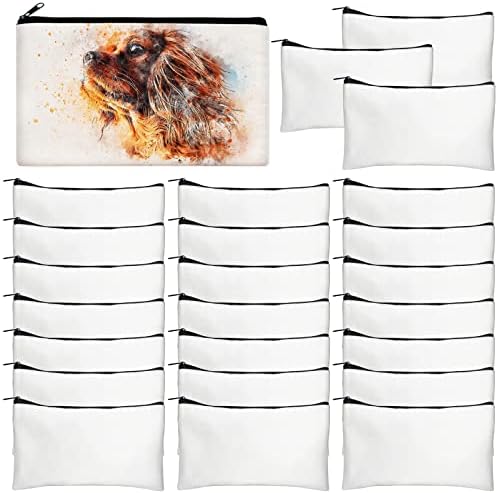 Legigo Blank Canvas Bags Zipper Pouch Makeup Bags Pencil Pouch Bulk by Legigo