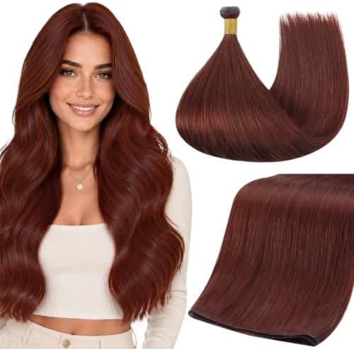 Full Shine Genius Weft Hair Extensions Sew In for Women 24 Inch 80g by FullShine