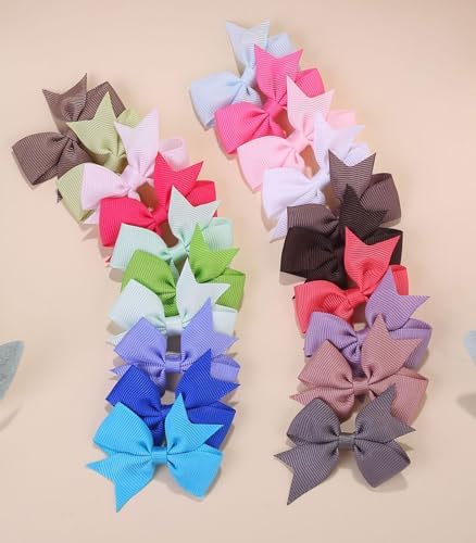 ALinmo Hair Clips for Girls 100PCS - 2" Fully Lined Tiny Bows, Alligator Clips for Infants and Toddlers in Pairs - Image 5