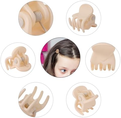 YOHAMA 36Pcs Beige Mini Hair Claw Clips for Women&Girls, Strong Bangs Clips - Image 2
