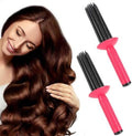 2025 New Curly Hair Styler Tool, Curling Roll Comb, Air Feeling Curling Wand with 17 Teeth for Fluffy Hairstyles, Anti-Slip Curling Brush Comb for Women and Girls (2PC) by Unknown