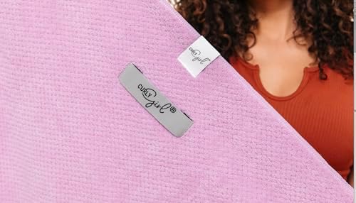 Curly Girl Microfiber Hair Towel Wrap for Women, 41" x 31" Large Quick Dry Hair Towel, Secure Fit with Elastic Strap, Anti-Frizz Hair Plopping Wrap for Long, Thick Hair - Image 6