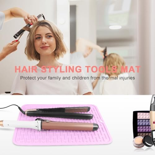 AMIJEAL Oversize Silicone Heat Resistant Mat for Hair Tools(14.2" x 11") - Image 2