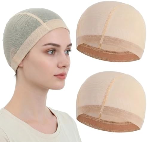 Tucnoeu 2 Pack Wig Caps to Hold Wig in Place - Elastic, Breathable, and Soft Wig Liner Caps for Hair Loss and Chemotherapy (Beige) by Unknown