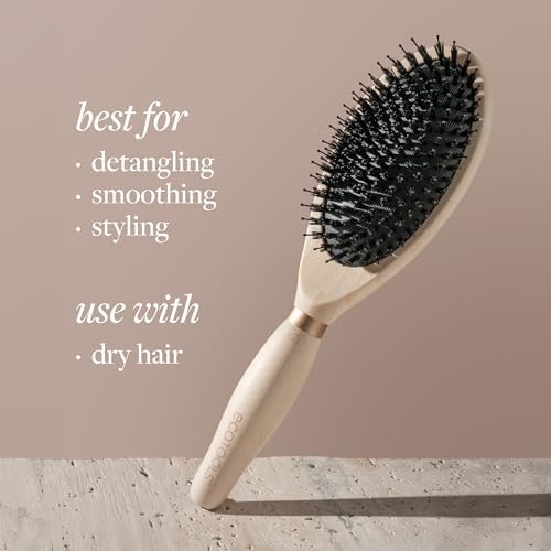 EcoTools Dual Bristle Hair Brush, Boar and Nylon Bristle Hair Brush - Image 3