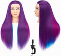 26"-28" Synthetic Fiber Hair Mannequin Head Styling Training Head Doll Head by HAIRGINKGO