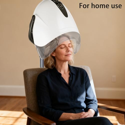 1000W Professional Hooded Hair Dryer,Standing Blow Hair Dryer with Cap and Wheels,Temperature and time are Adjustable,Suitable for Salon and Home - Image 5