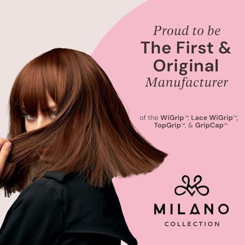 MILANO COLLECTION WiGrip Comfort Band with 9 Pack Nylon Wig Cap Liners Combo, Non-Slip Velvet Wig Band & 9 Elastic Caps, Adjustable, One Size Fits All, Nude - Image 6