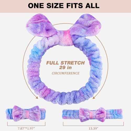 YOOVR 7pcs Spa Headband, Stocking Stuffers for Teen Girls Women (Tie-dyed) - Image 2