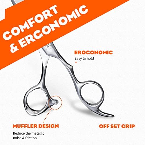 Sirabe HIGH-END Professional Hair Cutting Scissors Shears - Ultra Sharp Blades for Precise Cutting - Barber Shears Haircut Scissors 440C Stainless Steel for Salon Hairstyling & Home Hairdressing - Image 5