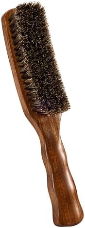 STYLEMATE Wild Boar Bristle Slick Back Hair Brush, Large Soft Bristle Hair Brushes for Thin & Fine Hair, Natural Sapele Wooden Handle Hairbrush for Women Men by Stylemate