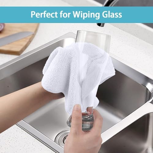 HOMEXCEL 100PK Microfiber Cleaning Cloth, Cleaning Rag for Home, 11.5x11.5 - Image 6