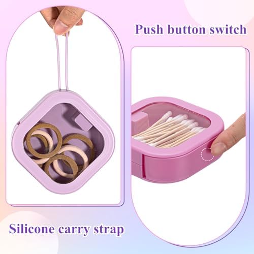 Kathfly 4 Pcs Hair Tie Organizer Travel, Stackable, Purple Range - Image 3