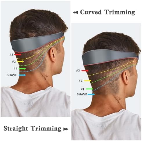 Professional Hair Cutting Kit for Home Haircuts, Adjustable Size Hair Trimming Guide and Neckline Shaving Template Hair Fade Tool for DIY Self Haircuting Set Skin Fade Guidelines for Hair Clippers - Image 3