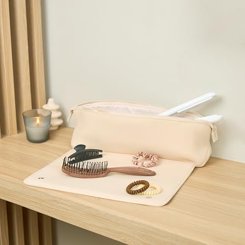 BAREFOOT CARIBOU Hair Tools Travel Bag and Heat Resistant Mat 17" (Ivory) - Image 6