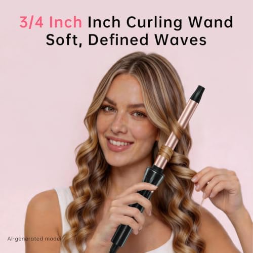 Hahahope 3/4 Inch Curling Wand, Long Barrel Ceramic Curler for Tight Curls - Image 5