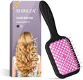 SHINLEA Vented Detangling Brush for Curly Thick Hair, Wave-Shaped Bristles for Scalp Massage, Anti-Tangle Hairbrush for Women, Men and Teens, Purple by SHINLEA