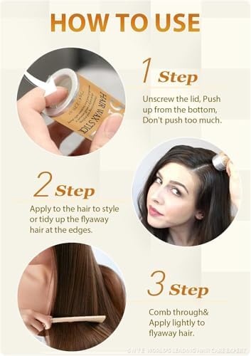 6Pcs Hair Wax Stick Set for Flyaways, Topsy Tail Hair Tools for Women, Teen Girls & Kids, Slick Back Hair Brush, Bun Accessories, Non-greasy Styling Tools Slick Stick, 2.7 Oz - Image 5