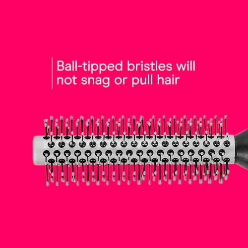 Conair Round Brush, Grip & Style, Metal, Nylon Bristle, Grey - Image 5