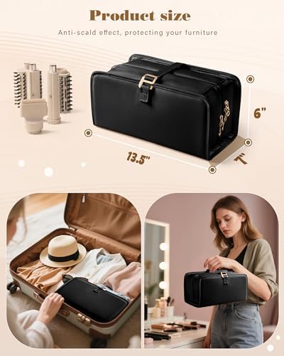 Marscamd Hair Tools Travel Bag with Heat Resistant Mat, Hair Tool Organizer - Image 6