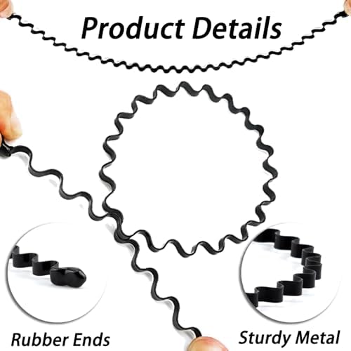 Metal Headband for Men, Zig Zag Wire Hair Band, 3 Pcs - Image 3