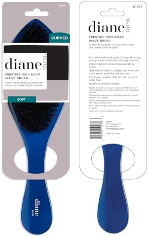 Diane Prestige 100% Soft Boar Bristle Curved Oval Wave Brush, D1707 - Image 6