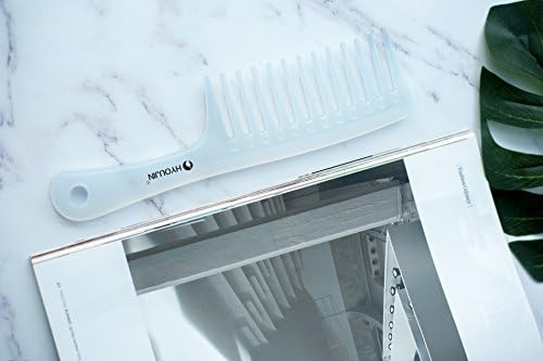 HYOUJIN Large Wide Tooth Comb Detangling for Curly,Wet,Dry Hair,White - Image 3