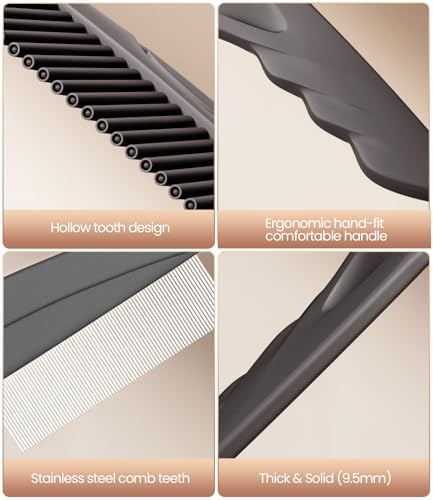 Dandruff Comb Removal 2PC Hollow Fine Tooth Scalp Detox Hair Care Tool - Image 5
