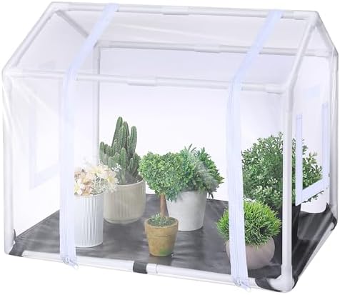 Mini Greenhouse with Potting Mat for Indoor Plant, Portable Greenhouse by Meonum