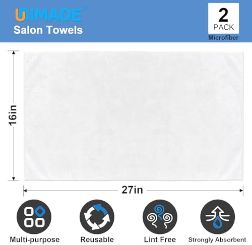 UNIMADE 2 Pack Hand Towels Set - Microfiber Gym Towels - Image 2