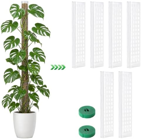 Plastic Moss Pole for Monstera and Climbing Plants, 6Pcs 15" Plant Poles by Unknown