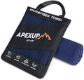 APEXUP Microfiber Travel Towel, Ultra Absorbent Quick Dry Towels, Lightweight Gym Sports Camping Towel for Workout, Yoga, Beach, Shower, Swimming (48"×24", Navy Blue) by APEXUP