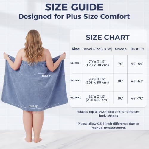 Oversized Bath Towel Wrap for Women with Plus Size Hair Dry Towel Set - Image 3