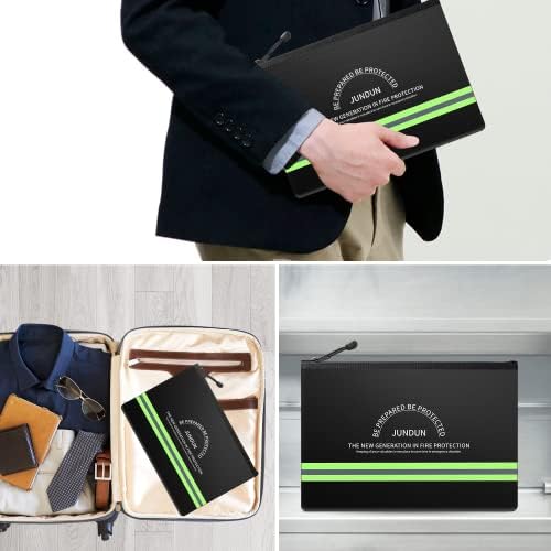 JUNDUN Fireproof Money Bag, 10.6"x6.7" Waterproof and Fireproof - Image 7