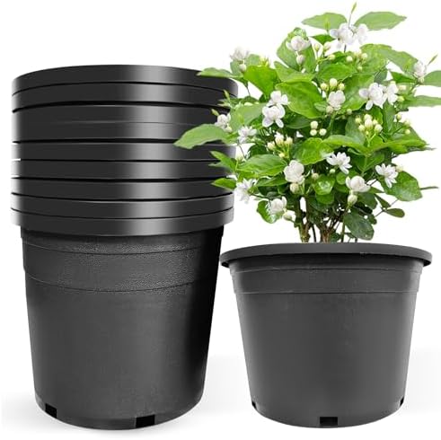 Pots for Plants 5 Gallon 10Pcs 12 inch Flexible Plastic Nursery Pot by Unknown