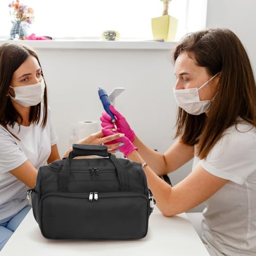 Eorbow Hairstylist Travel Bag, Large Capacity Hairdresser Bag with Divider, Sturdy Barber Case Holder for Hair Stuff, Professional Cosmetology Organizer for Curling Iron Hair Straightener Supplies - Image 7
