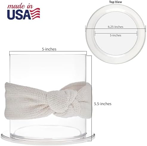 STORi Bella 2-Pack Headband and Scrunchie Holder | Clear Plastic Organizer Display Stand | Holds Hair Ties, Accessories, and Jewelry | Made in USA - Image 5