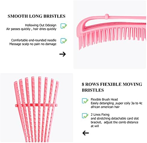 URTHEONE Detangling Brush for Black Natural Hair, 3A-4C Curly Afro Brush - Image 2