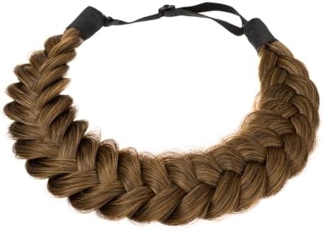 Synthetic Hair Braided Headband Classic Wide Strands Wedding Disorderly Fluffy Braids Wig Band Women Beauty Accessory - Image 2