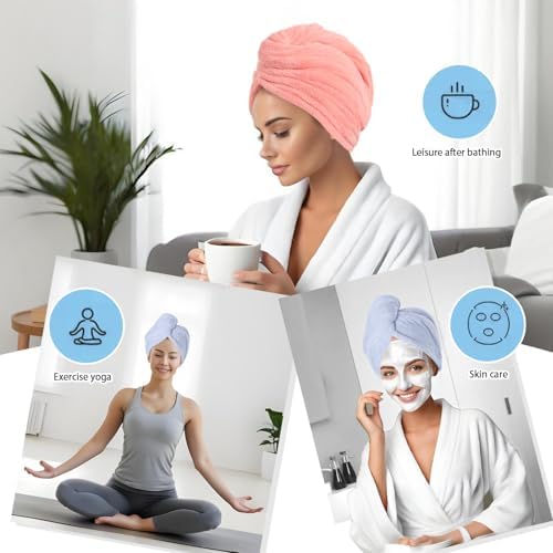 Microfiber Hair Drying Towel Wrap,Hair Turbans Towel for Wet Hair - Image 5