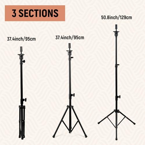 Tall Wig Tripod Stand with 23 Inch Head for Styling,Making - Image 3