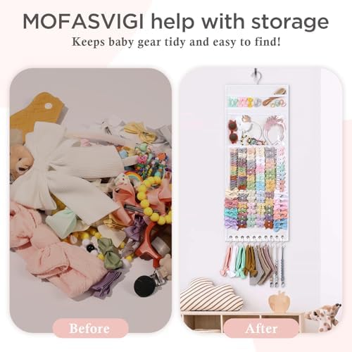 MOFASVIGI Headband Holder Hair Bows Organizer for Girls, Nursery Bow Hanger - Image 6