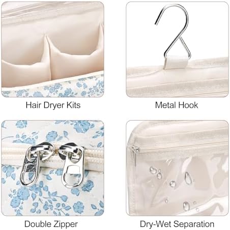Quilted Hair Tools Travel Bag, Cute Portable Organizer Case with Hanging Hook, Compatible with Dyson Airwrap Styler,Hair Curler Accessories - Image 4