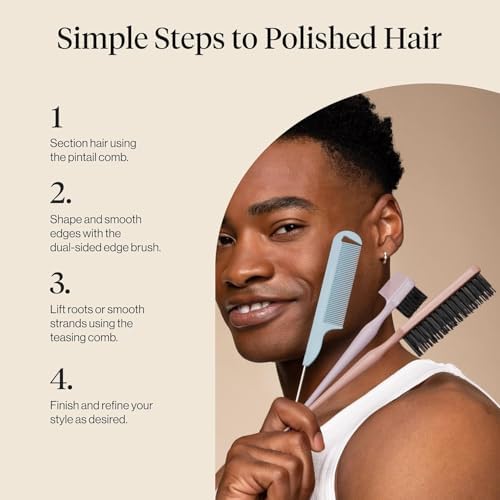 Kitsch Slick Back Hair Brush – Slick Back Brush for Styling - Image 7