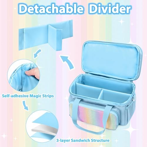 Hair Bow Organizer Baby Girls, Double Layer Hair Accessories Storage Bag - Image 4