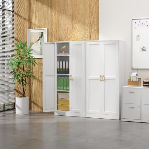 Steeloong 60"Metal Pantry Storage Cabinet with Doors & 3 Adjustable Shelves - Image 6